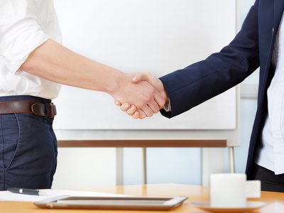 Business transaction - handshake